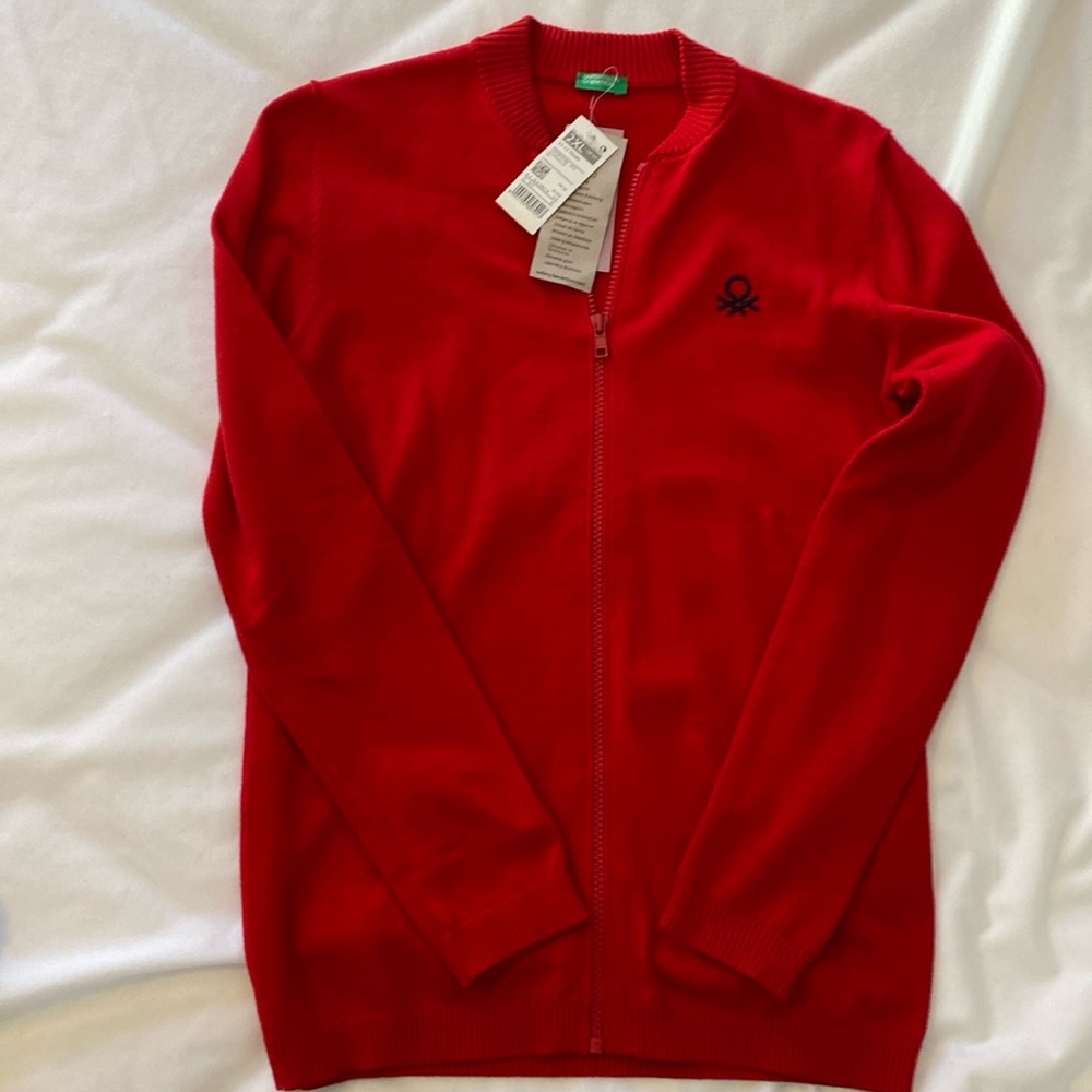 Benetton zip up cardigan